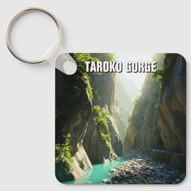 Chaveiro Viagem de Gorge de Taiwan Taroko (Frente)
