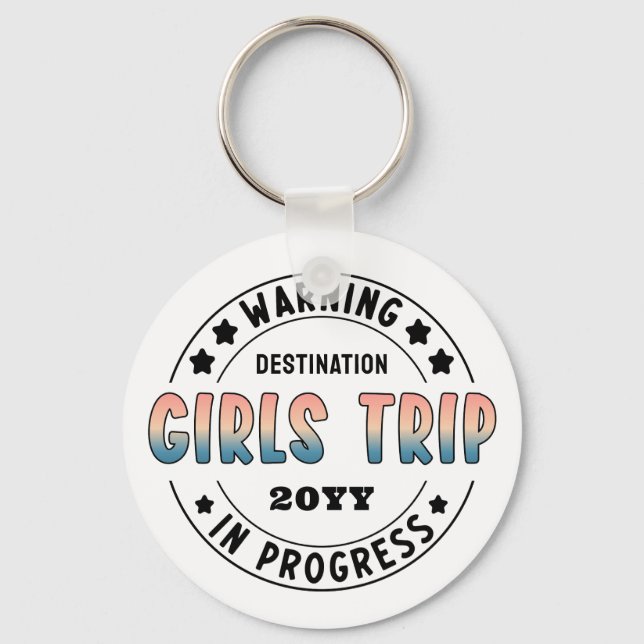 Chaveiro Viagem de Meninas Personalizada em Andamento Gradi (Frente)