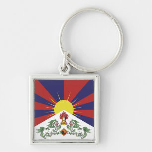 Chaveiro viagem de moda do Tibete e Bandeira do Tibete / Hi