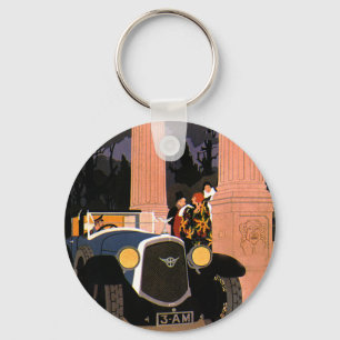 Chaveiro Viagem do rico do vintage, carro convertível