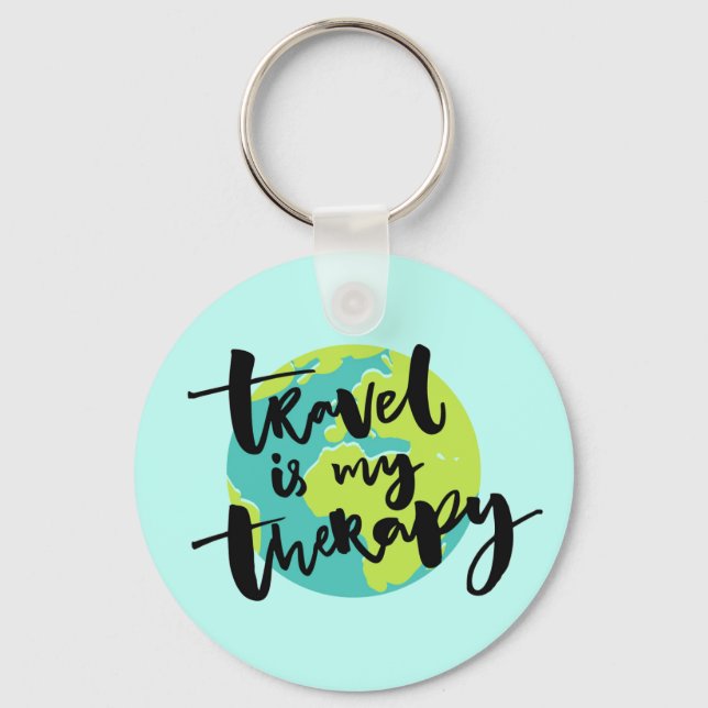 Chaveiro Viagem é minha terapia (Frente)