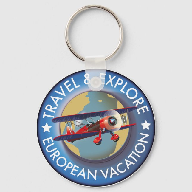 Chaveiro Viagem & Explore Férias Europeias (Frente)