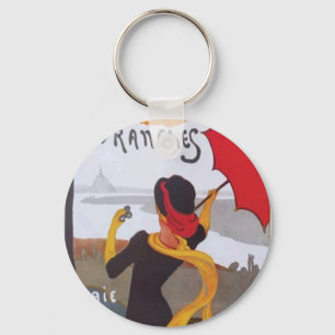 Chaveiro Viagem francês Vintage Ad 1910