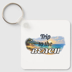 Chaveiro Viagem para a Praia Projeto de Fuga do Pôr do Sol