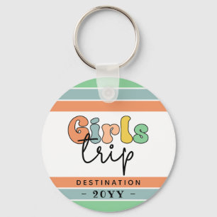 Chaveiro Viagem Personalizada de Raparigas Retro   Girls Fi
