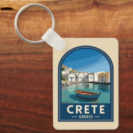 Chaveiro Viagem Retro Vintage Creta Grécia Beira-Mar