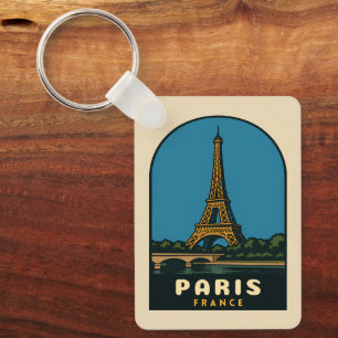 Chaveiro Viagem Retro Vintage Paris França Torre Eiffel