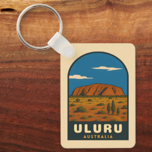 Chaveiro Viagem Retro Vintage Uluru Austrália Paisagem