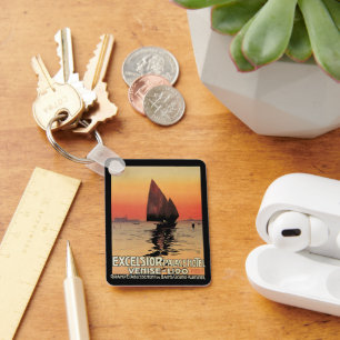 Chaveiro Viagens vintage, Barcos no Palácio Excelsior Venez