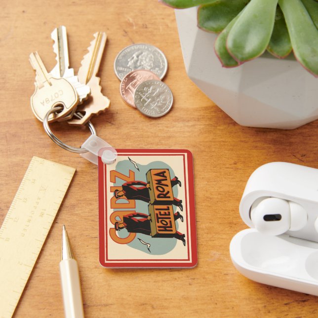 Chaveiro Viagens vintage Belllúpulo Hotel Roma, Cádiz, Espa (Mesa)