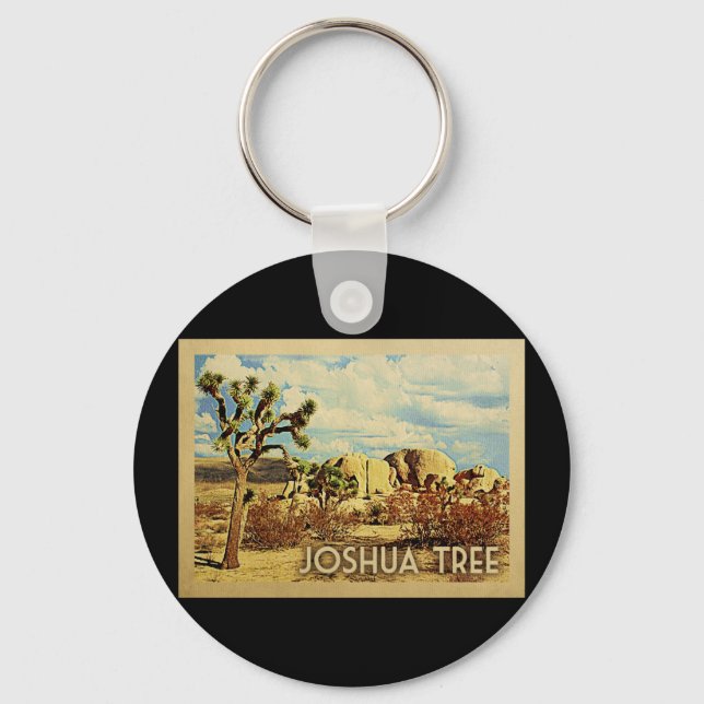 Chaveiro Viagens vintage de Joshua Tree California (Frente)