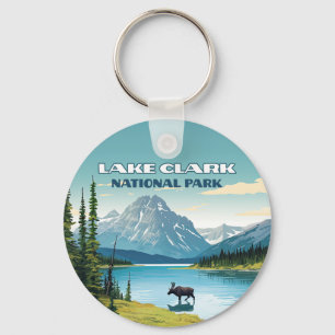 Chaveiro Viagens vintage do Lago Clark National Park Alaska