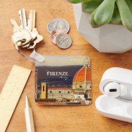 Chaveiro Viagens vintage Florence Firenze Itália Church Duo