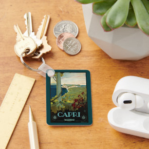 Chaveiro Viagens vintage, Ilha de Capri, Itália
