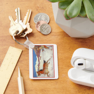 Chaveiro Viagens vintage, inverno na Suiça Engadin