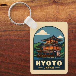 Chaveiro Viagens vintage Kyoto Japão - Panorama Retrocêntri