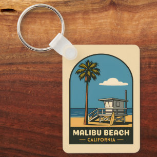 Chaveiro Viagens vintage Malibu Beach California Coast Retr