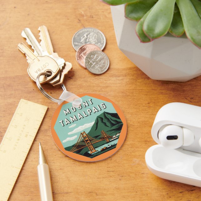 Chaveiro Viagens vintage, Montanha Tamalpais ou Montagem em (Mesa)
