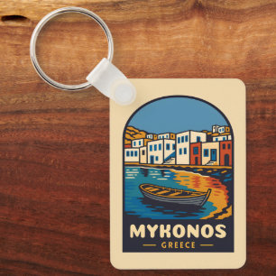Chaveiro Viagens vintage Mykonos Grécia Island Selateral Re