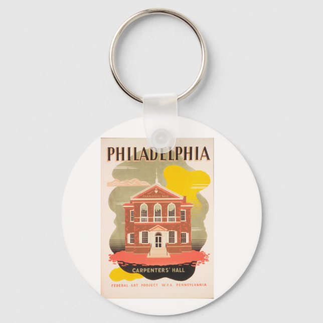 Chaveiro Viagens vintage philadelphia (Frente)
