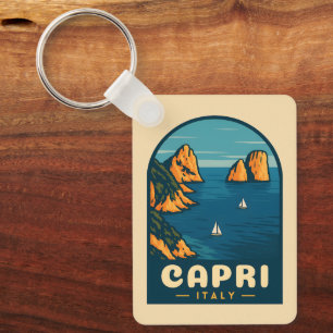 Chaveiro Viagens vintage Retroativa Capri Itália Linha Cost