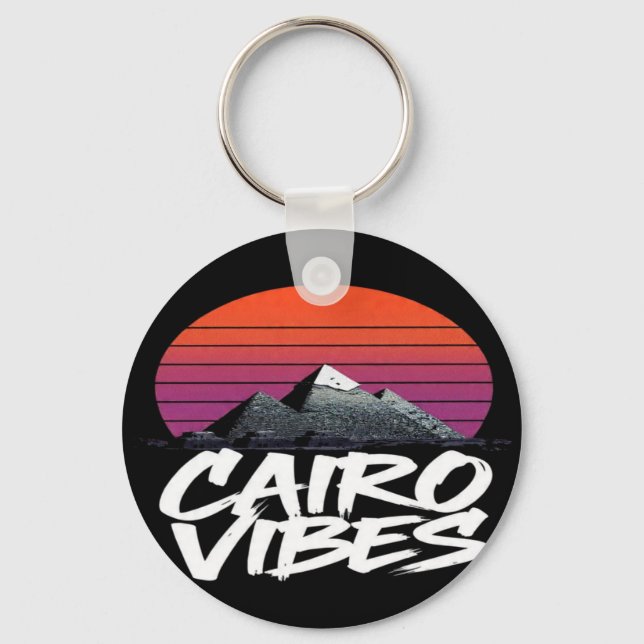 Chaveiro Vibes do Cairo Antigo | Estilo de Rua Egípcio e Vi (Frente)