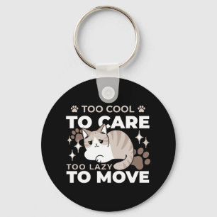 Chaveiro Vibes relaxadas e preguiçosas para Design de gatin