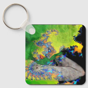 Chaveiro VIBRAÇÕES DA MATÉRIA, preto amarelo verde