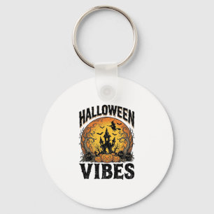 Chaveiro Vibrações de Halloween Camisa Vintage Assombrada d
