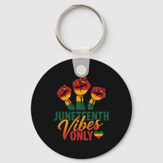 Chaveiro Vibrações de Juneteenth Somente Punho História Neg