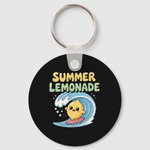 Chaveiro Vibrações de Limonada de Verão Surfando Onda de Li