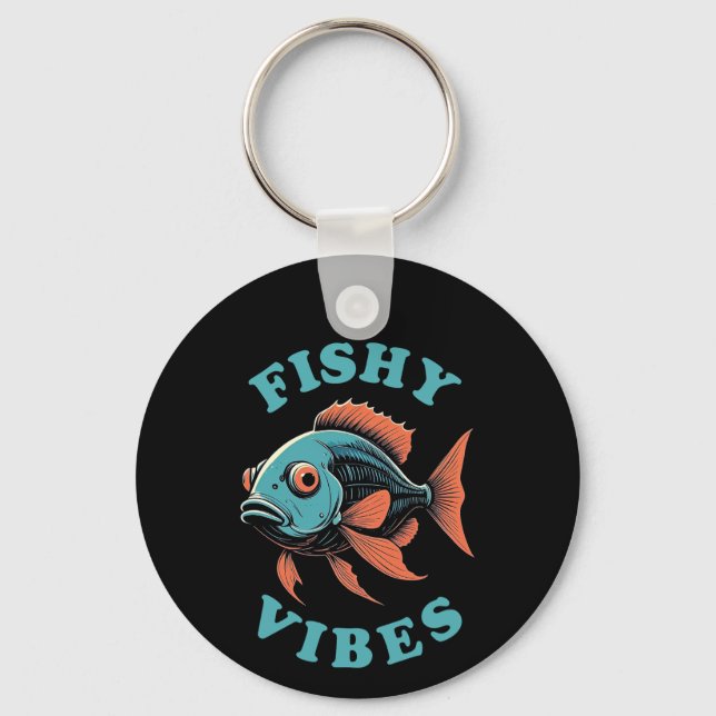 Chaveiro Vibrações de Peixe - Peixe Divertido (Frente)