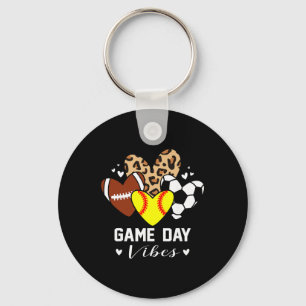 Chaveiro Vibrações do Dia do Jogo Engraçado Pé de Futebol M
