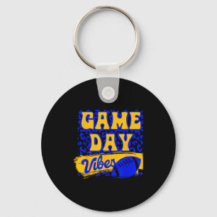 Chaveiro Vibrações do Dia do Jogo Temporada de Futebol Azul