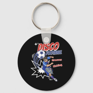 Chaveiro Vibrações Enérgicas de Futebol Vintage Groovy Chut