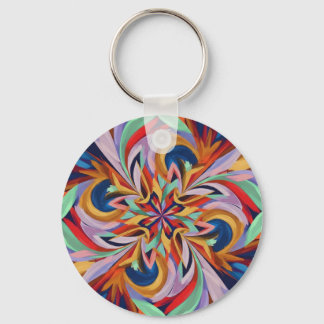 Chaveiro Vibrant Abstrato Bloom - Arte Colorida de Parede
