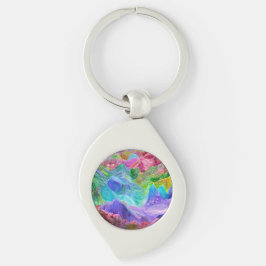 Chaveiro Vibrant Crystal Mountain Abstrato