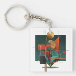 Chaveiro Vibrant Monarch Butterfly Illustration on Light Ba