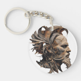 Chaveiro Vibrant Monarch Butterfly Illustration on Light Ba