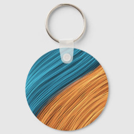 Chaveiro Vibrant Neon Light Strands of Blue and Orange