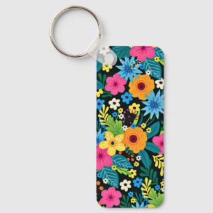 Chaveiro Vibrantes Flores Ditsy Padrão Floral Design-43785