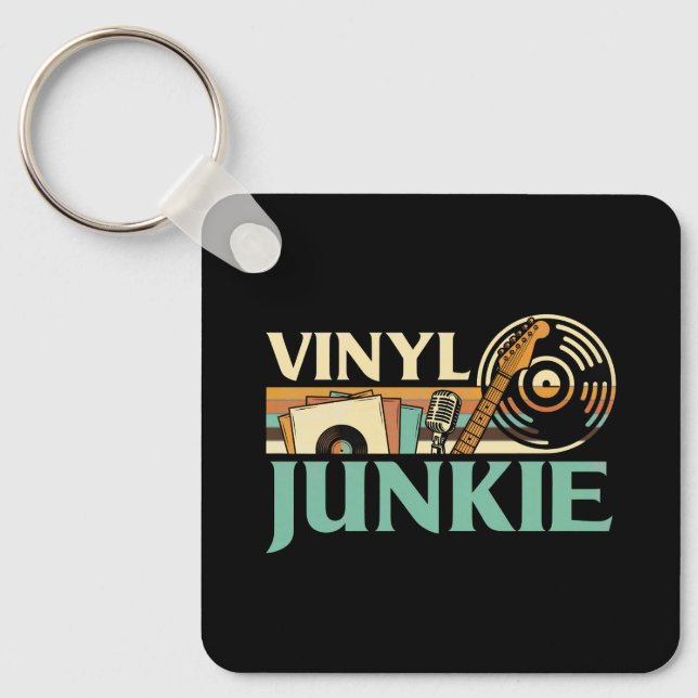 Chaveiro Viciado em Vinil Discos LP Tocador de Discos Coleç (Frente)