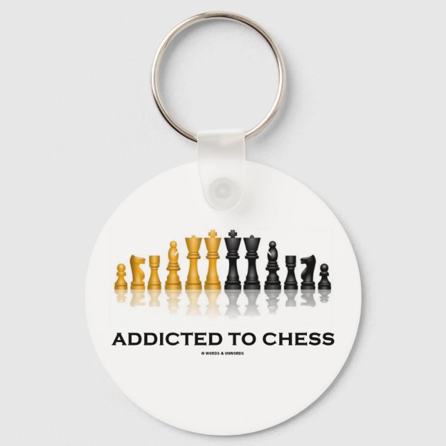 Chaveiro Viciado em xadrez (Chess Humor Chess Set) (Frente)