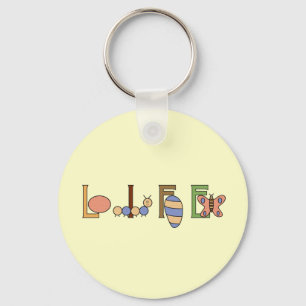 Chaveiro Vida da metamorfose de uma borboleta