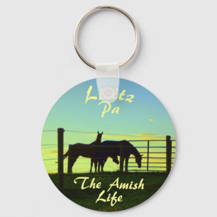 Chaveiro Vida de Amish, cavalos Ketchain de Lititz
