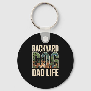 Chaveiro vida de pai de cachorro no quintal