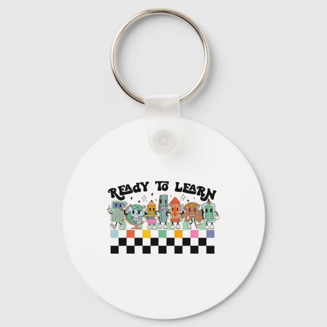 Chaveiro Vida de Professora Retro Groovy Margarida Hippie S (Frente)
