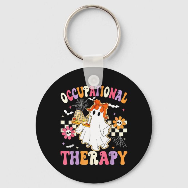 Chaveiro Vida Groovy de um Fantasma de TO Terapeuta Ocupaci (Frente)