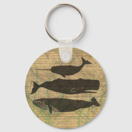 Chaveiro Vida marítima náutica antiaérea de baleia