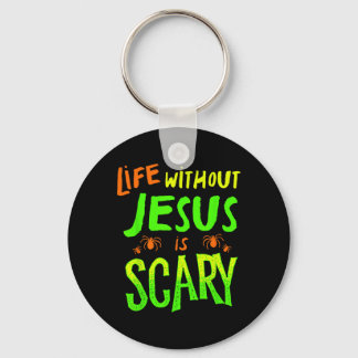 Chaveiro Vida Sem Jesus É Assustadora Outono Halloweem Cris